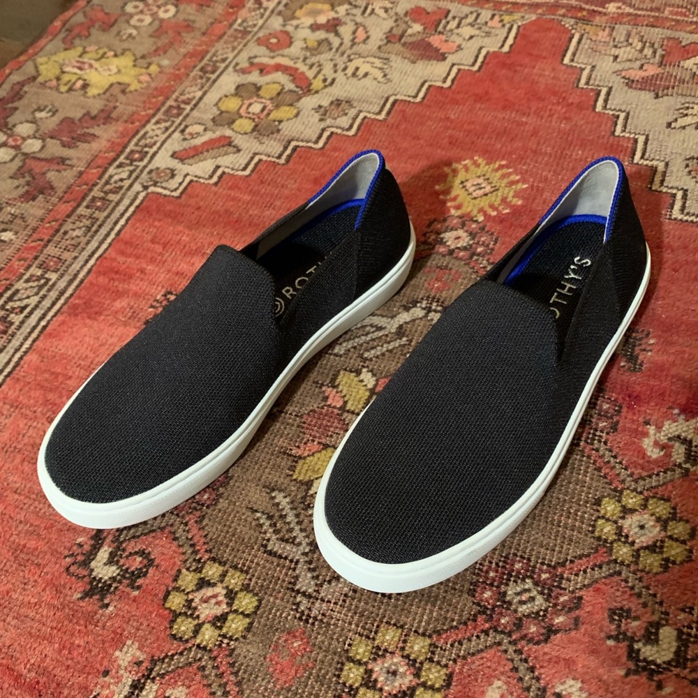 NEW Rothy’s Black Slip-On Sneakers